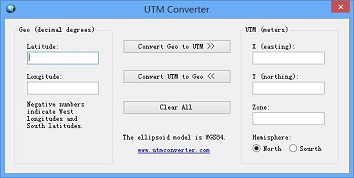 Først forholdet sæt UTM Converter